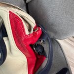 Charming Charlie Red White Navy Blue Doctor's Bag Shoulder Purse Nautical Preppy Photo 2