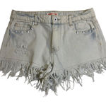Dollhouse  Womens‎ Denim Shorts Size 7 Skull Fringe Distressed Mid-Rise Photo 0