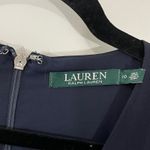 Ralph Lauren Lauren LRL Navy Blue V Neck Short Sleeve Shift Dress Size 10 Photo 2