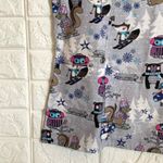 Scrubstar  winter wonderland owl squirrel raccoon scrub top women's size M scrubs Photo 4