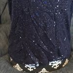 NEW YORK & COMPANY Fitted Navy Blue Sequin Sleeveless Tank Top Size Medium Photo 4