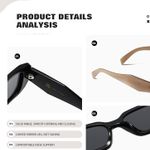 Y2k Sunglasses Women and Men Square Trendy Show shades Retro fashion vogue UV Protection sunglasses Photo 5