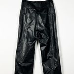 Misa NEW Naki Faux Vegan Leather High Rise Straight Leg Casual Pants Black 6 Photo 3