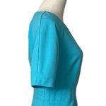 Talbots Sheath Dress Wide Round Neck Short Sleeves Teal Aqua Blue Women’s Size 6 Photo 6