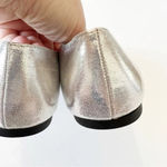 Nina  Silver Bow‎ Ballet Flat Women’s Size UK 5 US 7.5 Metallic Leather Wedding Photo 6