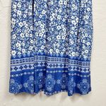 Pink Daisy Blue White Floral Midi Dress Womens 2X Short Sleeve Modest Spring Photo 1