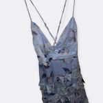 Lulus  Saveria Light Blue Floral Ruffled Asymmetrical Maxi Dress Photo 2