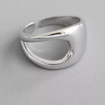 Boutique NEW Polished 18k White Gold Geometric‎ Ring Photo 6