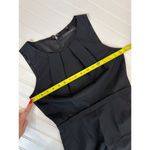 Elie Tahari  Office Lined Black Dress Pleated Midi Sheath Corp Corporate Size 2 Photo 2