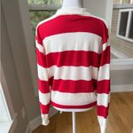 Vintage Towncraft Red and White Striped Collared Polo Sweater Size Large Photo 2