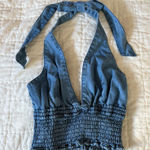 BDG Urban Outfitters Denim Smocked Halter Photo 0