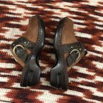 Y2K Goth Subversive Steampunk Grunge Leather Brown Black Gold Buckle Grommets Clogs Chunky Platform Lug Wedges Heels Pumps #Rave Size 10 Photo 3