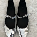 Aerosoles  Women's Perry Mary Jane Flat, Silver Mirror Metallic  Size 8.5 Photo 0