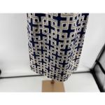 ORIGINAL MILLY OF NEW YORK Size 4 NAVY BLUE WHITE CHAIN STRAP Short DRESS Photo 14