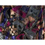 Vintage 80's Tres Paquette Velvet Blazer Jacket Mixed Print Size M Unique Retro Black Size M Photo 6