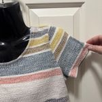 Green Envelope Women's Striped Short Sleeve Top Multicolor Size L Yellow Size L Photo 1