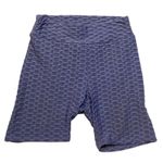Honeycomb Waffle Textured Stretch Active Wear Cycling Shorts Blue Size L Photo 3