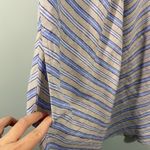 Lands' End Women's Blue Stripes Sleeveless 100% Linen A-line Dress Size S (6-8) Photo 4
