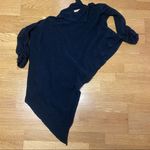 Suzy D Charcoal Asymmetrical Cinched Sleeve Career Capsule Wardrobe Mini… Gray Photo 2