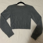 Urban Outfitters Grey  Sweater Cropped Long Sleeve Photo 0
