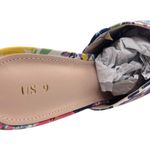 Allegra K Floral Platform Mules Womens 9 Multicolor Open Toe Heel Colorful Print Photo 6