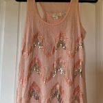 Miss Me Pink Chevron Sequin Tank Top Photo 0