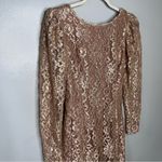 Vintage Ambria Lace Sparkle Mini Short Dress Gold Small 4 Photo 5