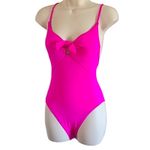 Trina Turk  Women’s High Leg Tie Front One Piece Swimsuit – Size 2, Hot Pink NWT Photo 3