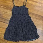 Gap  Black White Polka Dot Smocked Bodice Spaghetti Strap Mini Dress Size Small Photo 0