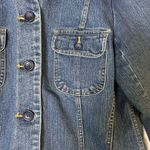 st. john's bay  Women's Denim Jacket Sz‎ S Blue Jean Stretch Button Up Tailored Photo 5