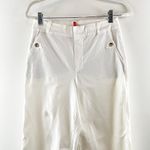 Spanx High Rise Cropped Twill Wide Leg Pants Trousers White Large Photo 4