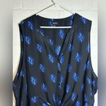 Torrid  Plus Size Sheer Peplum Woman’s Tie Front Lightning Strike Blouse Size 5X Photo 1