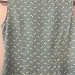 ⭐️Romy light teal blue sleeveless blouse with dandelion print and ruffles medium Photo 9
