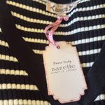 Nanette Lepore NWT  V Neck Striped Pearl Embroidery Striped Stretch Cardigan M Photo 8