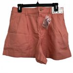 Uniqlo Linen Cotton Shorts 2.5" Orange NWT Size Large Photo 1