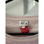 KULE The Corrine Striped Ringer Short Sleeve Knit Top Small Pink Photo 4