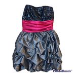 Xtraordinary Gray Pink Strapless Party Formal Mini Dress Size 11 Photo 0