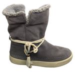 Toms Vista Waterproof Suede Leather Faux Fur Lace Up Boots Size 9 Photo 5