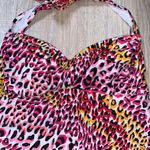 Catalina  pink leopard print swimsuit tankini top Photo 3