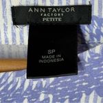 Ann Taylor 🏷️  Petite Floral Striped Puffy Sleeve Peplum Cotton Top SP Small Photo 3