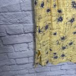 Vintage Sarah Elizabeth Linen Blend Dress Shirt 2 piece Size 14P Yellow Floral Photo 6