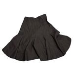 Larry Levine  Stretch Jean Denim Skirt Black Size 8Knee A-Line Flare Casual Photo 1