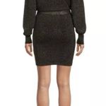 Gianni Bini NWT Alston Metallic Gold Black Sweater Dress Photo 1