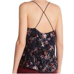 Moon River Floral Velvet Spaghetti Straps Tank Photo 1