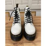 Dr. Martens Docs Jadon Platform Boots Smooth White Leather Size 6 Lightly Worn Photo 5