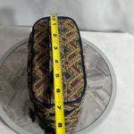 Vintage Tapestry Geometric Cosmetic Travel Bag 9x6x6 Made in Philippines Purple Photo 9
