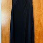 Eileen Fisher Black Sleeveless Tank Dress 100% Silk Sheer Accents Petite Medium Photo 7
