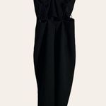 Misha Benecia Black Strappy Back Midi Cocktail Dress Size 10 Photo 12