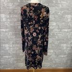 Maurice's  Black Floral Long Sleeve Dress Photo 3