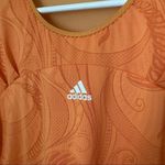 Adidas  T-Shirt Top Orange Athletic Workout Athleisure Casual Sheer Climacool Photo 1